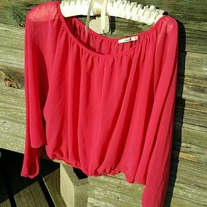 - Papaya Sheer over blouse.